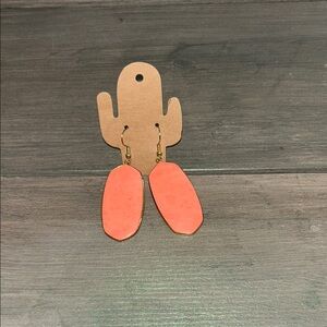 Chic Coral Dangle Earrings